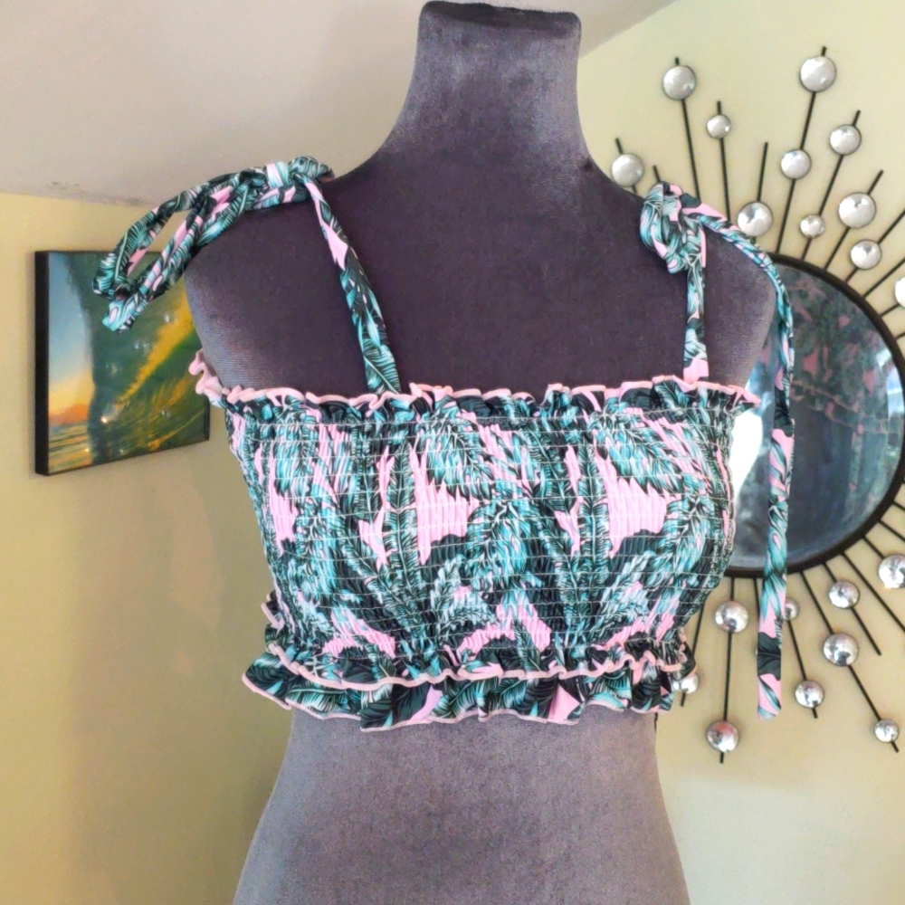 Tropical bikini top